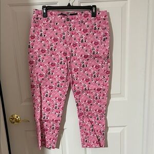 Charter Club Floral Pink Cropped Pants